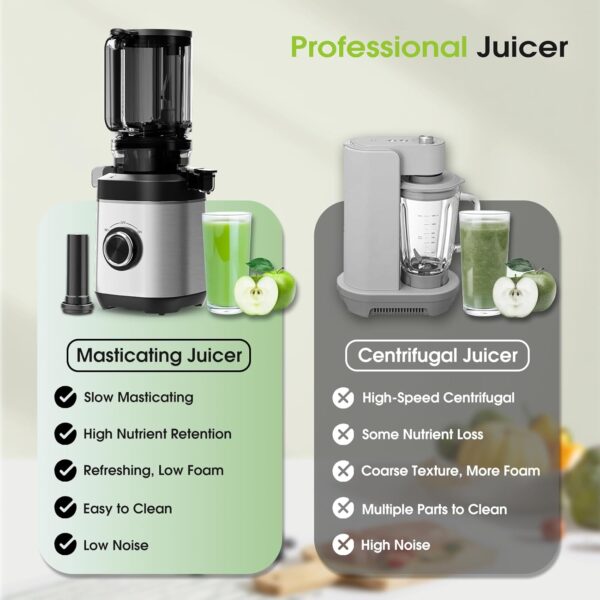 Limited Time Deal 71%OFF! Juicer Machines, Cold Press Juicer for Whole Fruit and Vegetable - Image 6