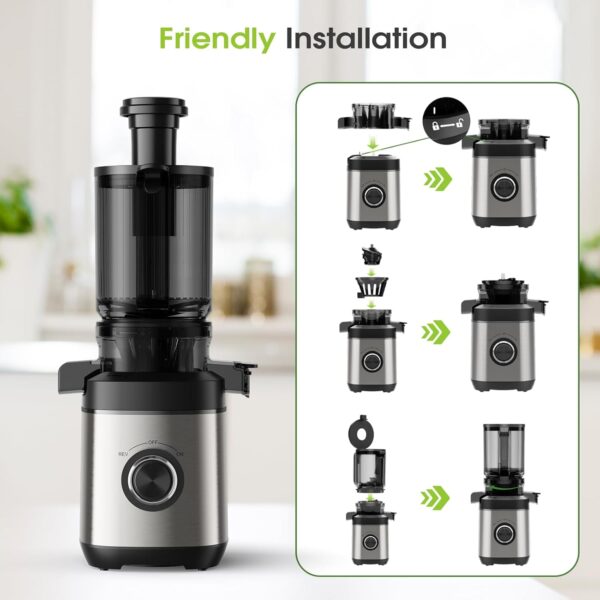 Limited Time Deal 71%OFF! Juicer Machines, Cold Press Juicer for Whole Fruit and Vegetable - Image 8
