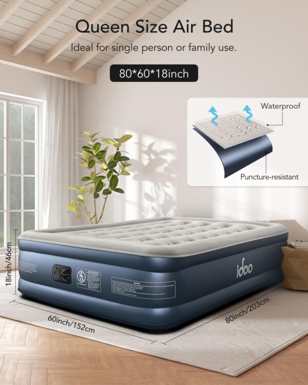 Limited Time Deal 40%OFF! iDOO Queen Air Mattress with Built in Pump - Image 8