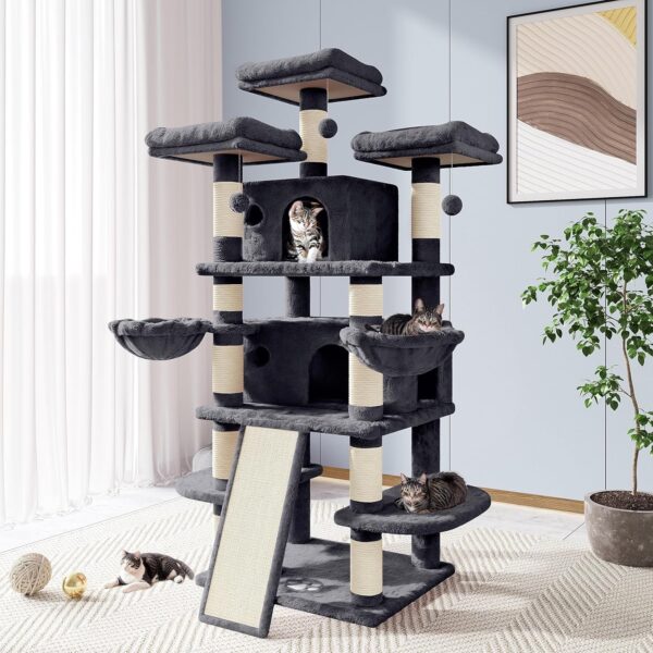 Limited Time Deal 33%OFF! Allewie 68 Inches Cat Tree/House and Towers