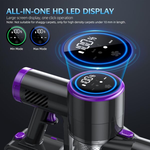 Limited Time Deal40%OFF! Cordless Vacuum Cleaner, 20KPA Stick Vacuum - Image 4