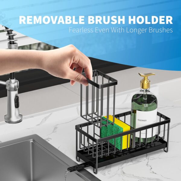 Limited Time Deal 32%OFF! Cisily Black Sponge Holder for Kitchen Sink - Image 5