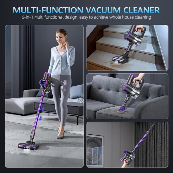 Limited Time Deal40%OFF! Cordless Vacuum Cleaner, 20KPA Stick Vacuum - Image 6