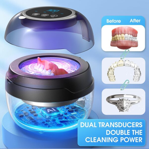 Limited Time Deal 60%OFF! Ultrasonic Retainer Cleaner, 250ML Retainer Cleaner Machine - Image 7