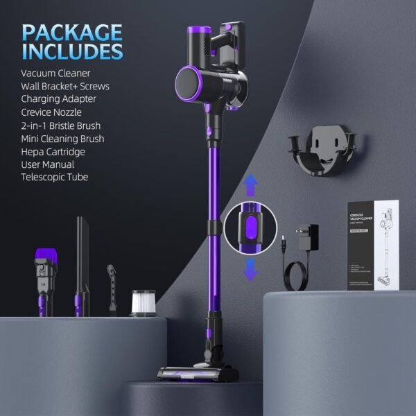 Limited Time Deal40%OFF! Cordless Vacuum Cleaner, 20KPA Stick Vacuum - Image 8