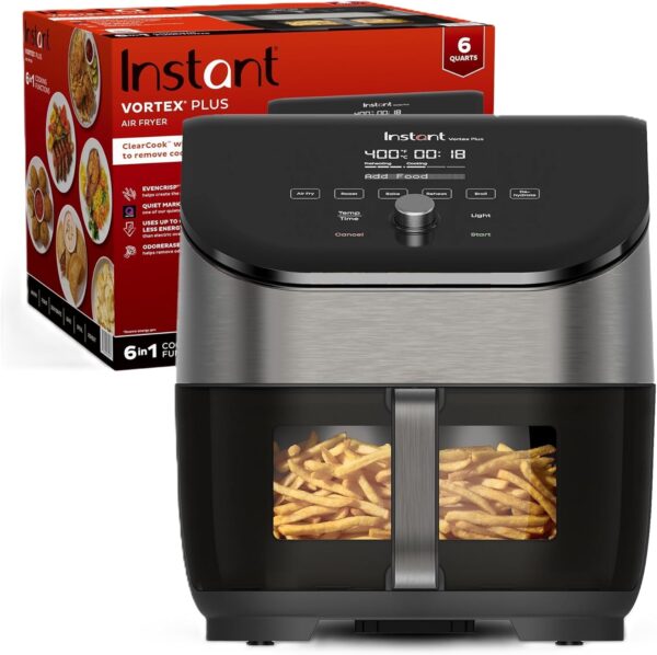Limited Time Deal 41%OFF! Instant Vortex Plus 6QT Air Fryer with Odor Erase Technology