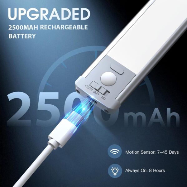 Limited Time Deal 31%OFF! Under Cabinet Lights, 63 LED Rechargeable Battery - Image 6