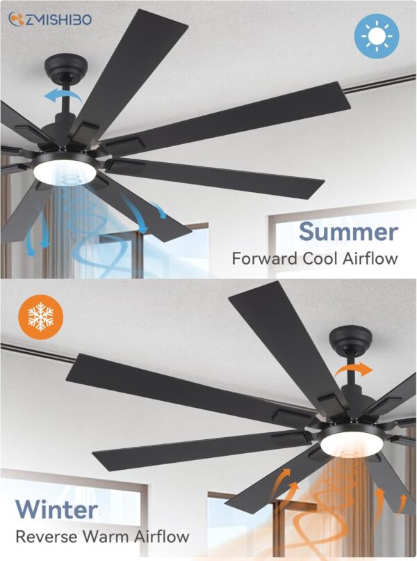 Limited Time Deal 40%OFF! 72 inch Large Ceiling Fans with Lights and Remote - Image 7