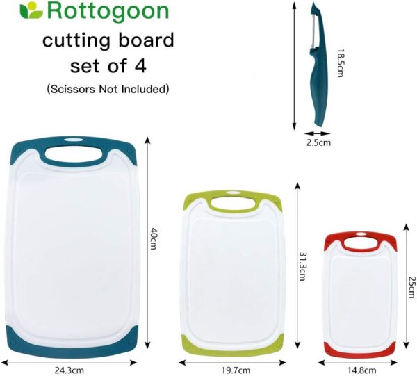 Limited Time Deal 44%OFF! Cutting Boards for Kitchen, Plastic Chopping Board - Image 3