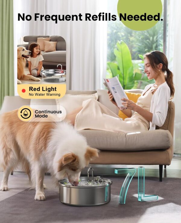 Limited Time Deal 39%OFF! oneisall Dog Water Fountain for Large Dogs - Image 6