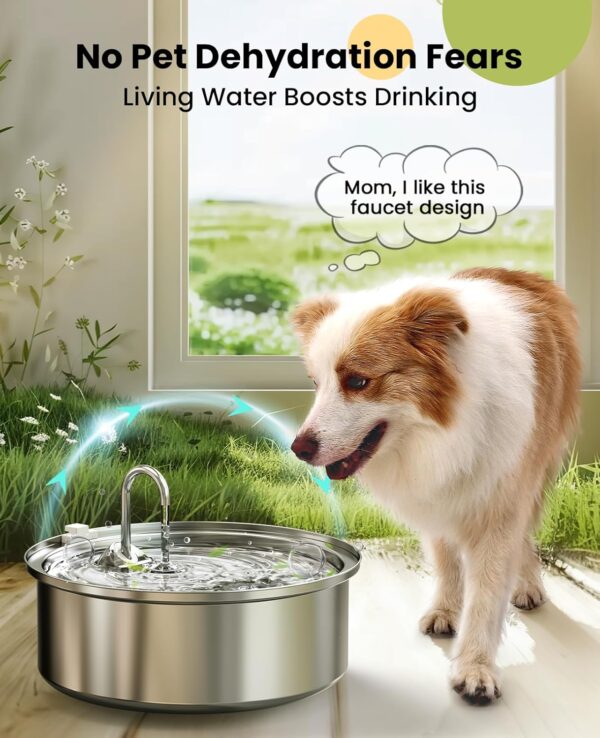 Limited Time Deal 39%OFF! oneisall Dog Water Fountain for Large Dogs - Image 7