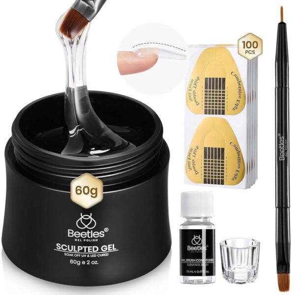 Limited Time Deal 46%OFF! Beetles Builder Gel for Nails, 60g Sculpture Hard Gel