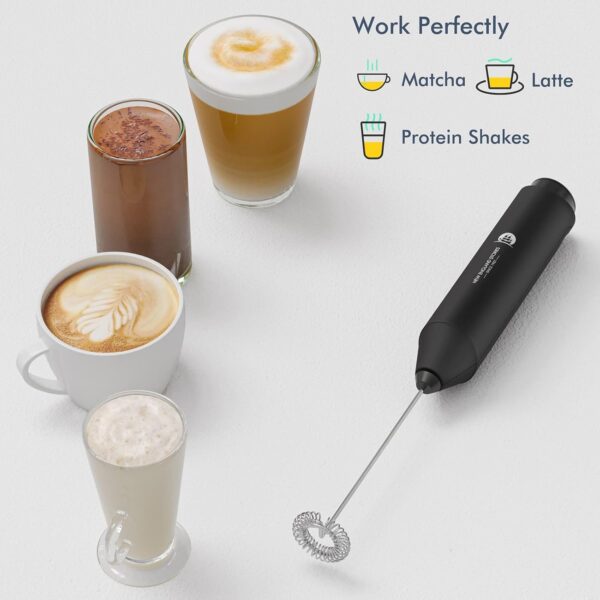 Limited Time Deal 40%OFF! Powerful Milk Frother Wand - Mini Handheld Milk Frother - Image 6