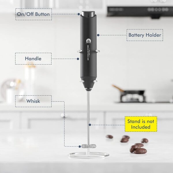 Limited Time Deal 40%OFF! Powerful Milk Frother Wand - Mini Handheld Milk Frother - Image 7