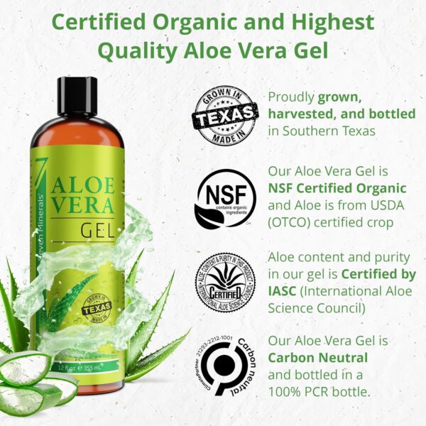 Limited Time Deal 32%OFF! Seven Minerals Organic Aloe Vera Gel - Image 3