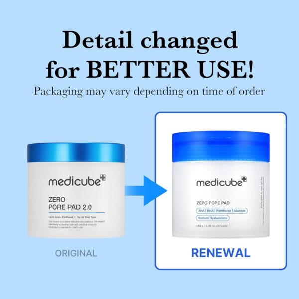 Limited Time Deal 52%OFF! Medicube Zero Pore Pads 2.0, Dual-Textured Facial Toner Pads - Image 3