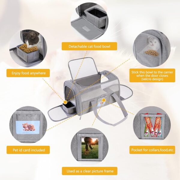 Limited Time Deal 35%OFF! Pet Carrier Airline/TSA Approved Small Dogs, Kitten - Image 5