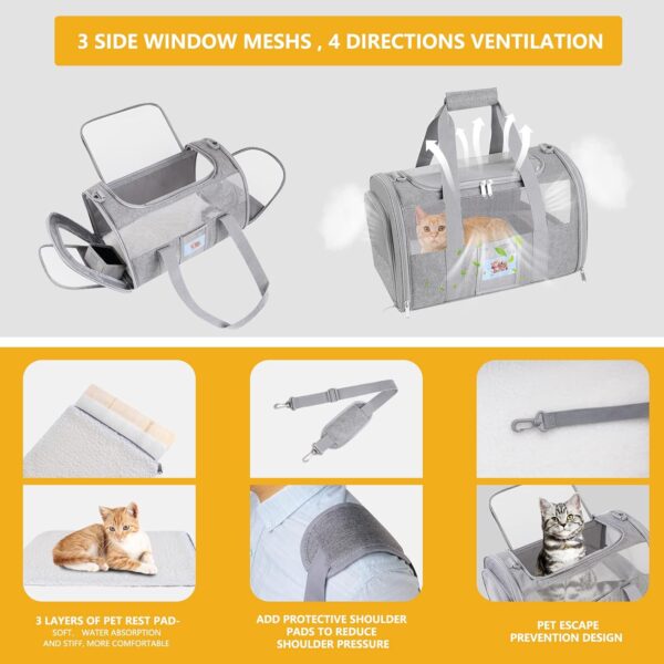 Limited Time Deal 35%OFF! Pet Carrier Airline/TSA Approved Small Dogs, Kitten - Image 6