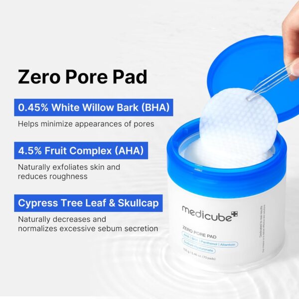 Limited Time Deal 52%OFF! Medicube Zero Pore Pads 2.0, Dual-Textured Facial Toner Pads - Image 6