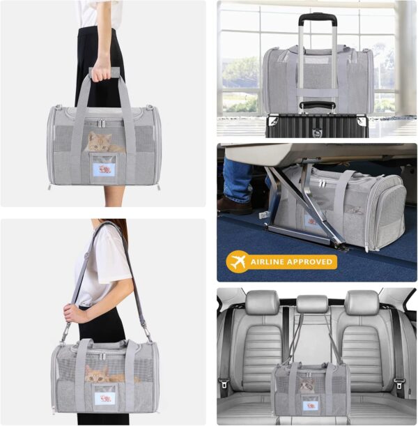 Limited Time Deal 35%OFF! Pet Carrier Airline/TSA Approved Small Dogs, Kitten - Image 7