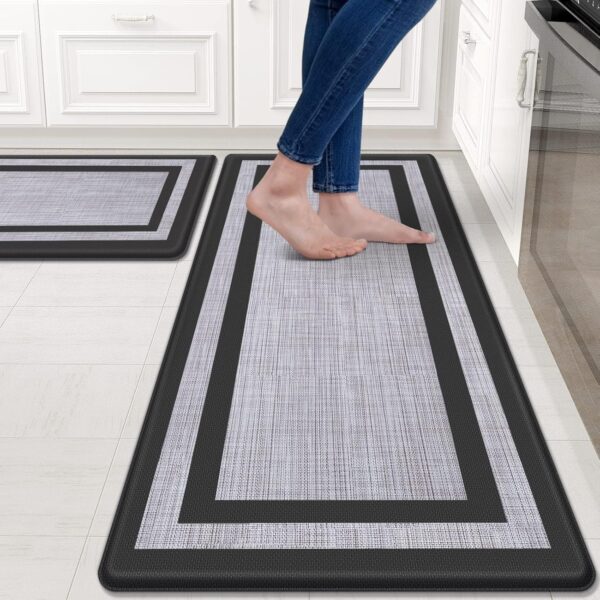 Limited Time Deal 38%OFF! Mattitude Kitchen Mat [2 PCS] Cushioned Anti-Fatigue Non-Skid Waterproof