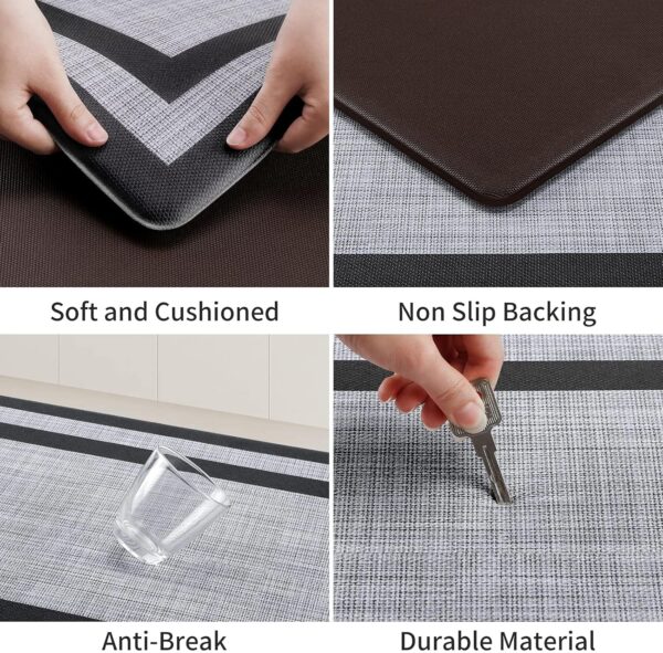 Limited Time Deal 38%OFF! Mattitude Kitchen Mat [2 PCS] Cushioned Anti-Fatigue Non-Skid Waterproof - Image 5