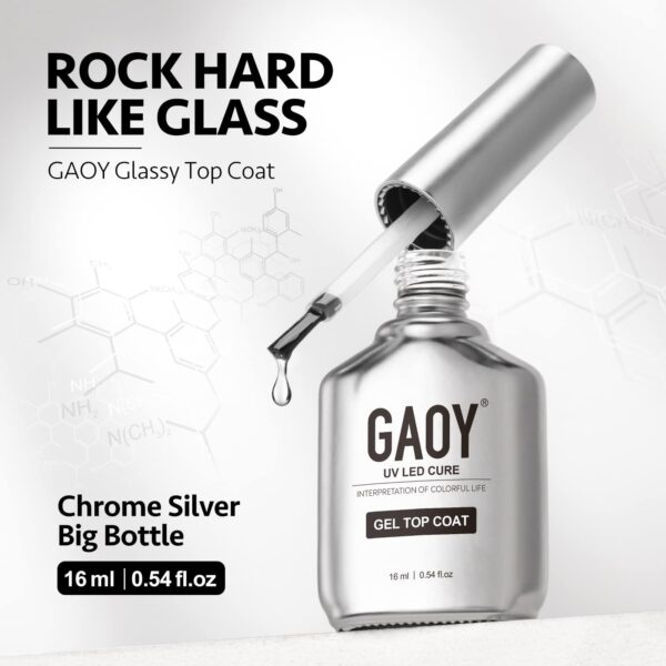 Limited Time Deal 63%OFF! GAOY 16ml 2 Pcs Glassy Gel Top Coat and Base Coat Set - Image 3