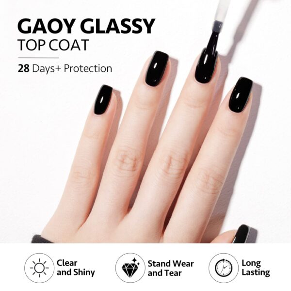 Limited Time Deal 63%OFF! GAOY 16ml 2 Pcs Glassy Gel Top Coat and Base Coat Set - Image 5