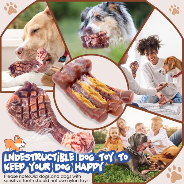 Limited Time Deal 40%OFF! Dog Chew Toys for Aggressive Chewers：2 Pack Indestructible Dog Toy - Image 6
