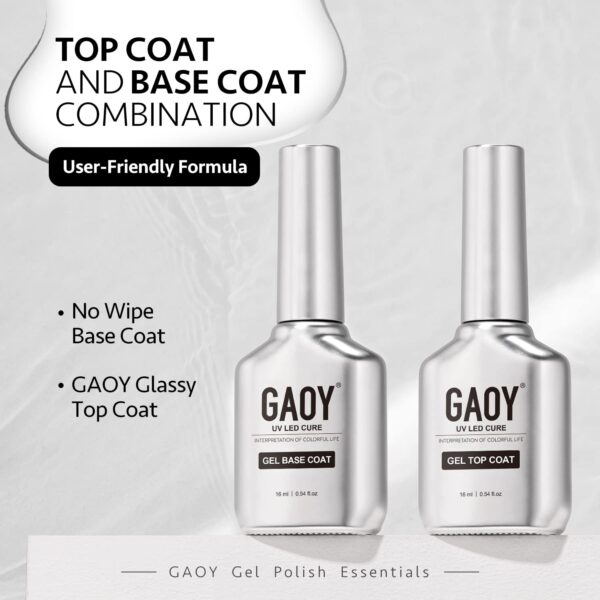 Limited Time Deal 63%OFF! GAOY 16ml 2 Pcs Glassy Gel Top Coat and Base Coat Set - Image 7