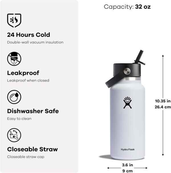 Limited Time Deal 51%OFF! HYDRO FLASK Wide Mouth vacuum insulated  water bottle - Image 7