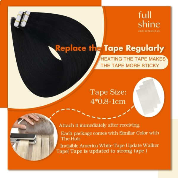 Limited Time Deal 49%OFF! Full Shine Tape in Hair Extensions Human Hair - Image 5