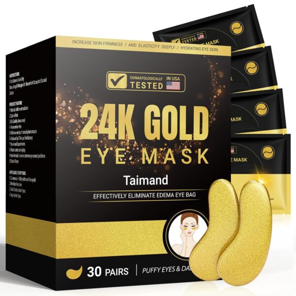 Limited Time Deal 50%OFF! Under Eye Patches (30 Pairs), 24K Gold Under Eye Mask for Puffy Eyes