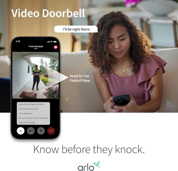 Limited Time Deal 54%OFF! Arlo Video Doorbell 2K | 2nd Gen | Wire-Free/Wired Option - Image 5