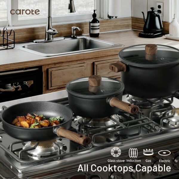 Limited Time Deal 43%OFF! CAROTE Nonstick Pots and Pans,Cookware Set - Image 5