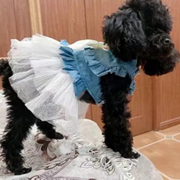 Limited Time Deal 50%OFF! ANIAC Blue Denim Dog Dresses for Small Dogs - Image 7