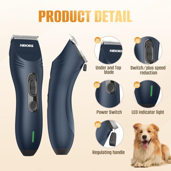Limited Time Deal 30%OFF! Dog Clippers for Grooming, Dog Shaver Clippers Kit - Image 5