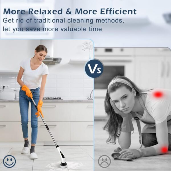 Limited Time Deal 30%OFF! Electric Spin Scrubber, Cordless Cleaning Brush Scrubber - Image 5