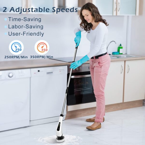 Limited Time Deal 30%OFF! Electric Spin Scrubber, Cordless Cleaning Brush Scrubber - Image 6