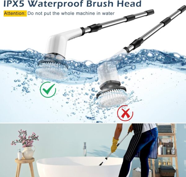 Limited Time Deal 30%OFF! Electric Spin Scrubber, Cordless Cleaning Brush Scrubber - Image 8