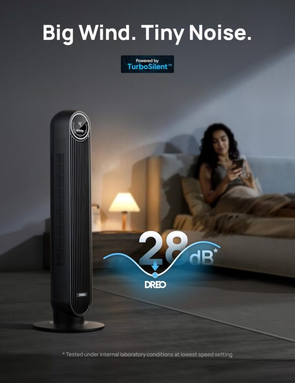 Limited Time Deal 15%OFF! Dreo Tower Fan for Bedroom Quiet Floor Fan, 90° - Image 5