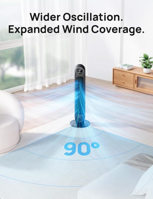 Limited Time Deal 15%OFF! Dreo Tower Fan for Bedroom Quiet Floor Fan, 90° - Image 7