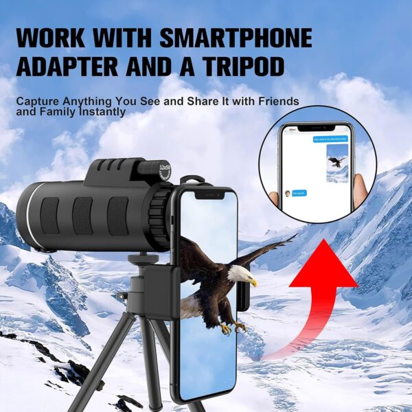 Limited Time Deal 75%OFF! 40x60 Monocular Telescope with Smartphone Adapter - Image 8