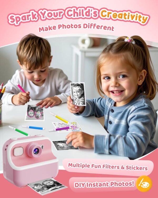 Limited Time Deal 50%OFF! Instant Camera, Front Rear Dual Selfie Kids Camera - Image 6