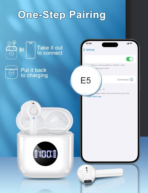 Limited Time Deal 78%OFF! Wireless Earbuds, Bluetooth 5.3 Headphones with Charging Case - Image 4