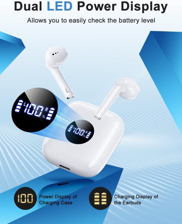 Limited Time Deal 78%OFF! Wireless Earbuds, Bluetooth 5.3 Headphones with Charging Case - Image 6
