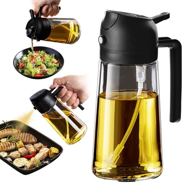 Limited Time Deal! TrendPlain 16oz/470ml Glass Olive Oil Sprayer for Cooking