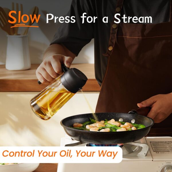Limited Time Deal! TrendPlain 16oz/470ml Glass Olive Oil Sprayer for Cooking - Image 5