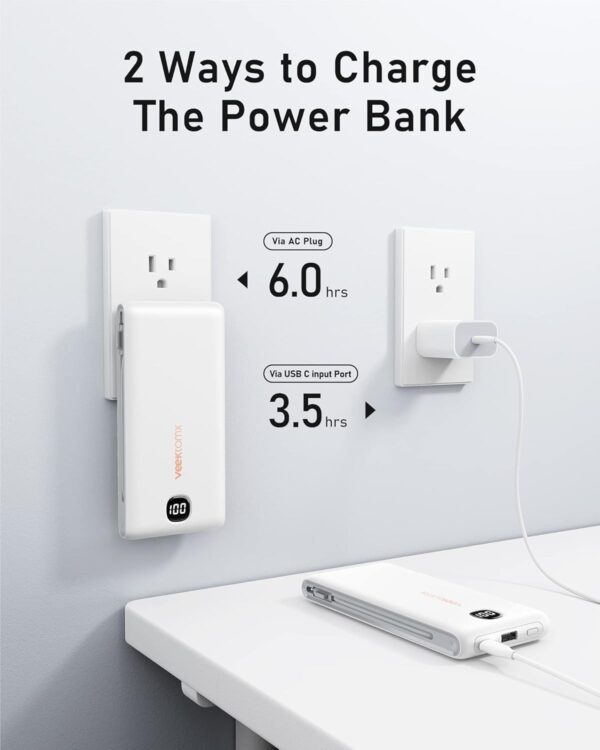 Limited Time Deals 35%OFF!  VEEKTOMX Portable Charger with Built in Cables 10000mAh, Power Bank for iPhone - Image 5