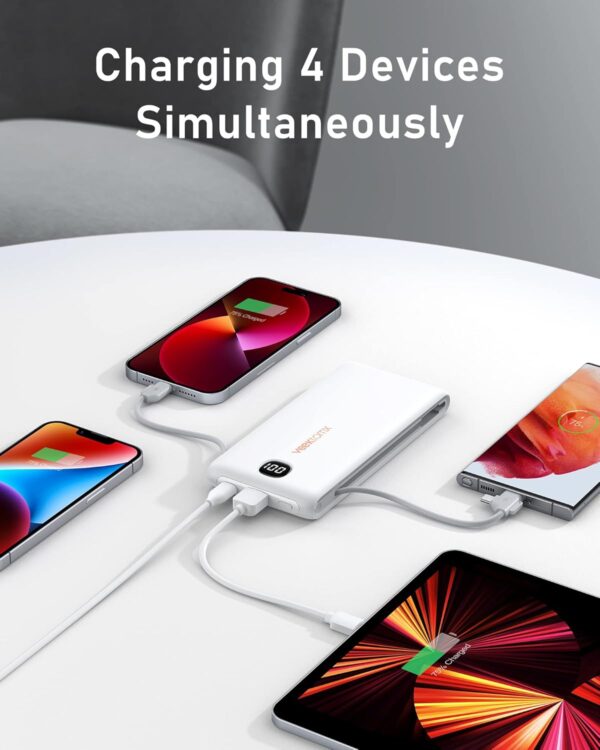 Limited Time Deals 35%OFF!  VEEKTOMX Portable Charger with Built in Cables 10000mAh, Power Bank for iPhone - Image 6